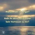 »Warum habt ihr Angst?«, fragte Jesus seine Jünger. »Habt ihr denn noch immer kein Vertrauen zu mir?«, Markus 4,40
