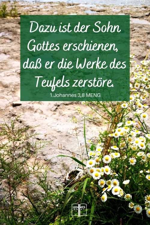 Voller Angst und Panik?
Dazu ist der Sohn Gottes erschienen, daß er die Werke des Teufels zerstöre, 1.Johannes 3,8 MENG.