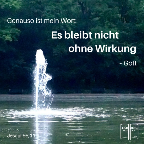 Das erhellendes Licht ... Genauso ist mein Wort: Es bleibt nicht ohne Wirkung, sondern erreicht, was ich will, und es fuehrt das aus, was ich ihn aufgetragen habe...Jesaja 55,11