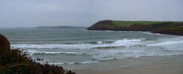 Strand Panorama bei Hornby, Wales, UK