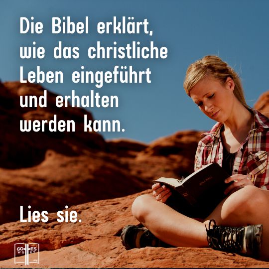 Die Bibel erklärt, wie das christliche Leben eingeführt und erhalten werden kann.