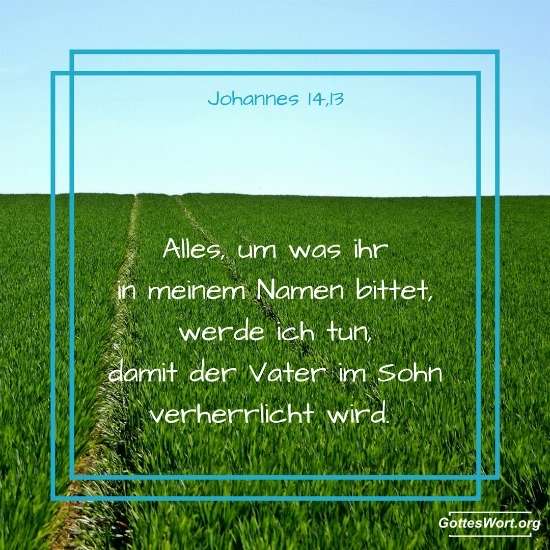 Gottes Wort: Johannes 14,13