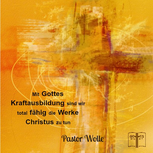 Mit Gottes Kraft sind wir fähig die Werke Christus zu tun und gleichzeitig die jetzige Weltmacht des Teufels zu unterdrücken bis an den Tag wo Jesus erscheinen wird. 