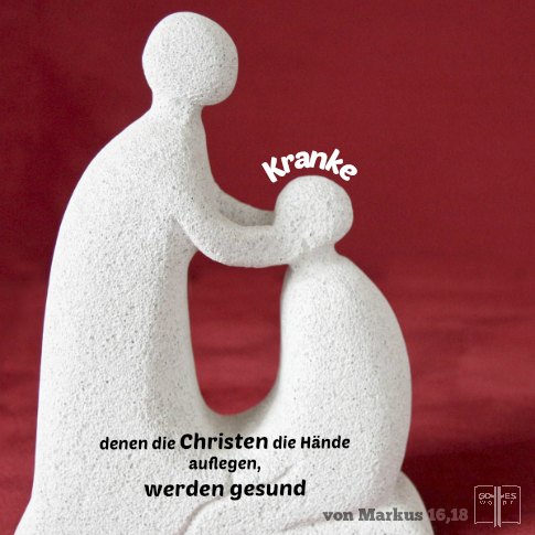 Jesus weissagte dass Er die Glaubenden durch Wunder bestätigen wird. Kranke, denen sie die Hände auflegen, werden gesund. Markus 16,18 #haendeauflegen lese: www.gottes-wort.com/haende-auflegen.html