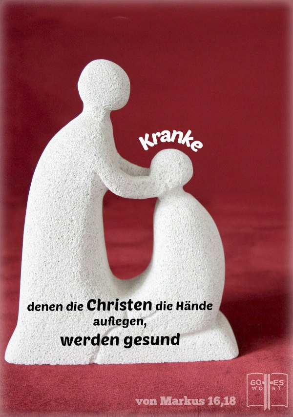 Jesus weissagte dass Er die Glaubenden durch Wunder bestätigen wird. Kranke, denen sie die Hände auflegen, werden gesund. Markus 16,18 #haendeauflegen lese: www.gottes-wort.com/haende-auflegen.html