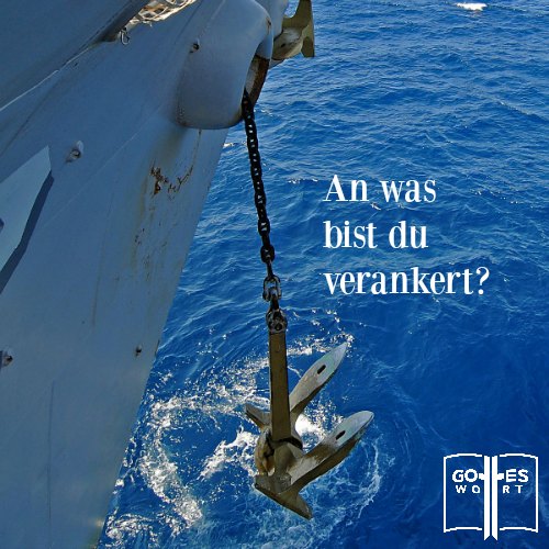 ✚ Verankert? Warum und wo? Gott will dass wir frei sind. Aber das geht nur wenn wir nahe zu ihm kommen. 
www.gottes-wort.com/verankert.html
#hoffnungisteinanker #anker #festeranker #gotteswort